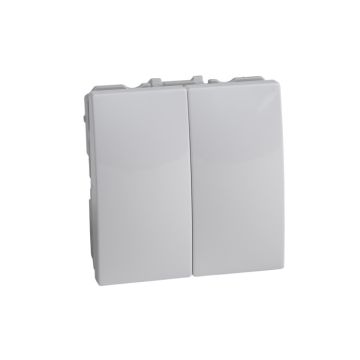 Doble interruptor serie única 10a blanco polar