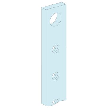 Pletina de cobre perforada (cu), linergy bs, 160a, 1.000mm (long.)