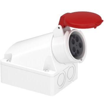Pratika industrial socket - 16 a - 3p + n + e - 380...415 v ac - ip44