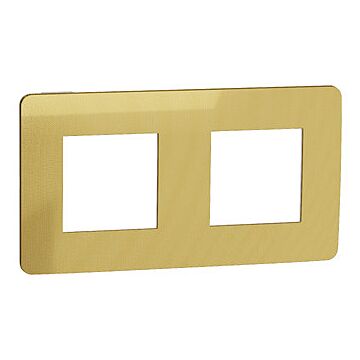 New unica marco 2 elem. studio metal dorado bl