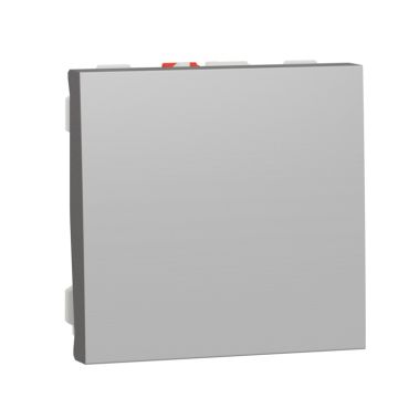 New unica pulsador 2 mod aluminio