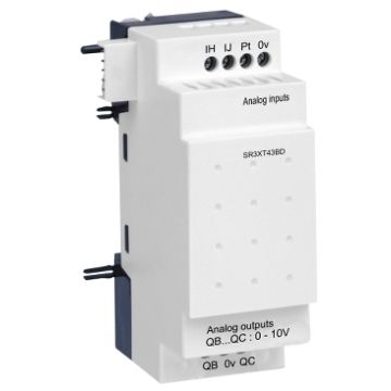Módulo de extensión de e/s analógicas - 4 e s - 24 v cc - para zelio logic