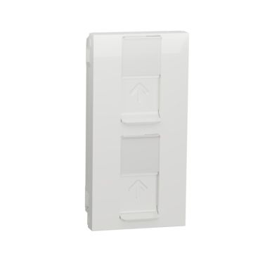New unica system +, toma doble rj45 utp cat. 6 polar