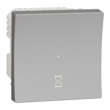 New unica interruptor temporizado 10a color aluminio