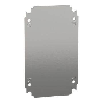 Placa de montaje ciega alto 300 x ancho 200 mm en chapa de acero galvanizado.
