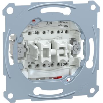 Mecanismo doble conmutador 10a 250vcompatible con la gama elegance y d-life