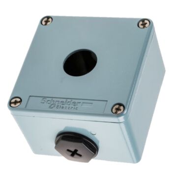 Caja metálica ip65 1 taladro diámetro 22,2 profundidad 49mm azul