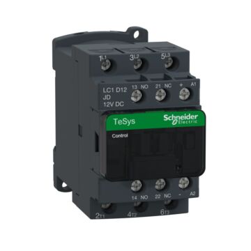 Contactor tesys d - 3p(3 na) - ac-3 - <= 440 v 12 a - 12 v cc bobina