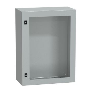 Spacial crn puerta transparente sin placa de montaje h800xw600xd300 ip66 ik08 ral7035..