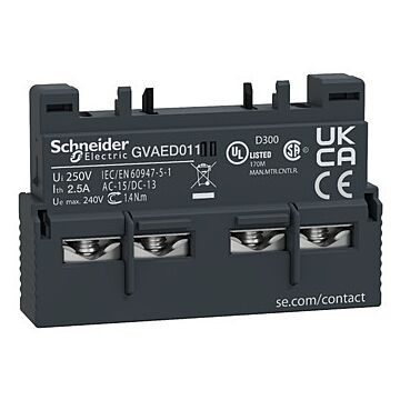 Bloque de contactos auxiliares tesys gv3 1na + 1nc