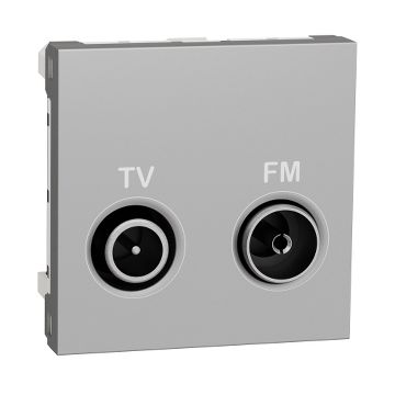 New unica toma tv-fm derivacion unica aluminio
