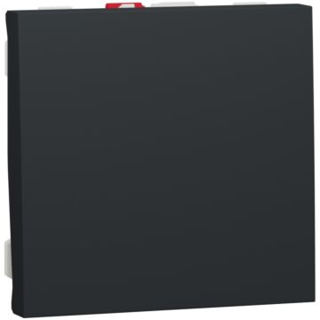 New unica, interruptor basculante, 10ax, 2 módulo, conexión rápida, ip4x, antracita