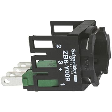 Cuerpo con bloque de contacto simple/collar de fijación - 2nc conexión rápida
