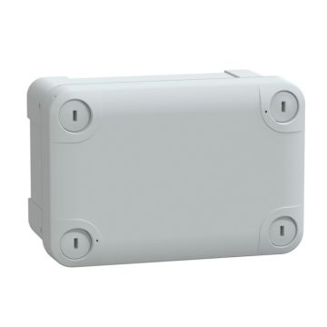 Abs box ip66 ik07 ral7035 int.h125w80d65 ext.h138w93d72 opaque cover h20