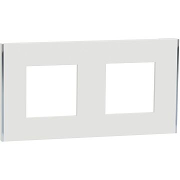 Marco 2 elemento unica deco blanco/plata