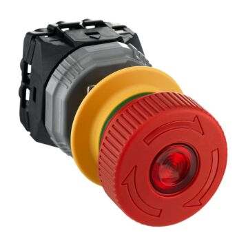 Seta emergencia luminaria 40mm pulsar-girar 2 nc 1 no
