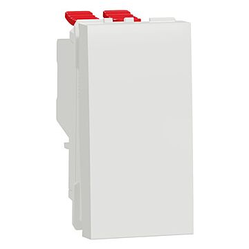 New unica, conmutador, 10ax, 1 módulo, conexión rápida, ip4x, polar