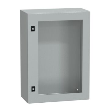Spacial crn puerta transparente sin placa de montaje h700xw500xd250 ip66 ik08 ral7035..