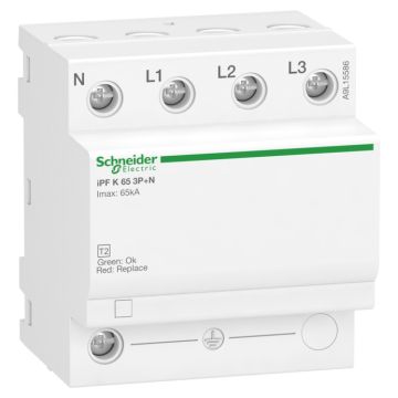 Limitador de sobretensiones transitorias tipo 2; acti9 ipf k; 3p+n; 65 ka; 340v