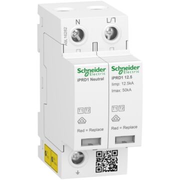 Limitador de sobrtensiones transitorias tipo 1+2; acti9 iprd1; 1p+n; 12;5r; 350v