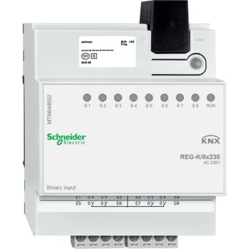 Knx - entrada binaria carril din 8 entradas 230 v