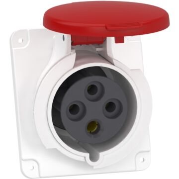 Clavija de panel angulada pk patrika conexión 32 a ip44 380 v 3p+t 50-60 hz