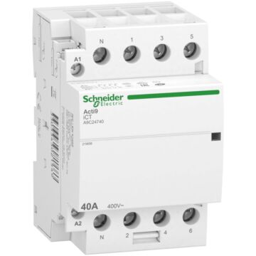 Contactor modular acti9 ict 40 a 4 p 4 na 220/240 v ca con led