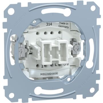 Pulsador, make contact, indicator light, 10 a, ac 250 v, terminales de conexión rápida, compatible con system m y d-life