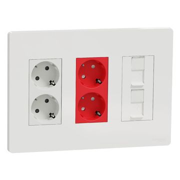 New unica system+ - kit puesto de trabajo - 3 columnas