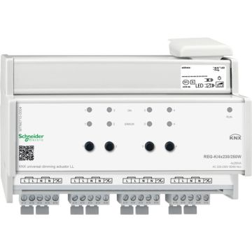Knx - actuador de regulación universal carril din 4 caneles 230 v 250 w