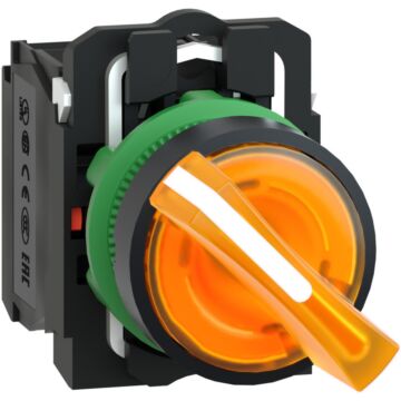Selector  luminiso led 230v  na+nc  amarillo