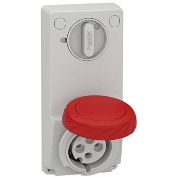 Unika interlocked socket - 32 a - 3p + e - 380...415 v ac - ip65 - panel