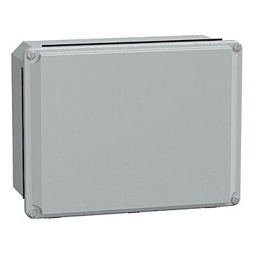 Caja industrial metálica - tapa baja- alt206xanch156xprof83 - ip55 - gris ral 7035