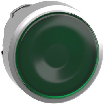 Cabeza pulsador rasante transparente verde