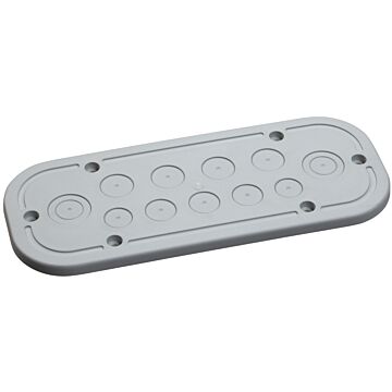 Placa pasacables aislada para panelset crn 259x105mm. ral7035.