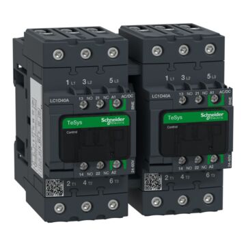 Contactor inversor tesys d - 3p - <= 440 v - 40 a ac-3 - 24...60 v ac/dc bobina