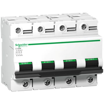 Interruptor magnetotérmico; acti9 c120n; 4p; 80 a; curva c; 10000 a/10 ka
