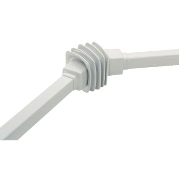 Articulated tube joint, square 50 mm, cast steel ral 7040. for s3cm hmi encl.
