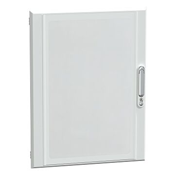 Puerta transparente, prismaset g, ip40, 600mm (an.) x 780mm (alt.), 15 módulos, blanca, ral 9003