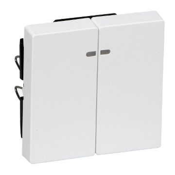 Tecla doble con visor elegance bl.activo
