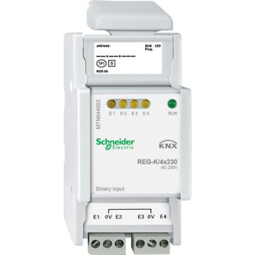 Knx - entrada binaria carril din 4 entradas 230 v