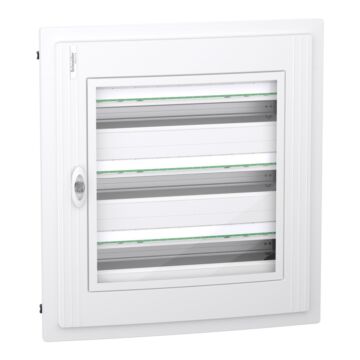 Envolvente modular, prismaset xs, 3 filas 24 módulos , empotrar, puerta transparente
