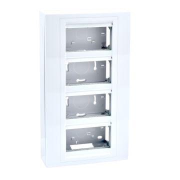 Centralización puesto de trabajo unica system con 4 columnas blanco polar