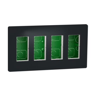 New unica system +, puesto de trabajo 4 columnas empotrar antracita