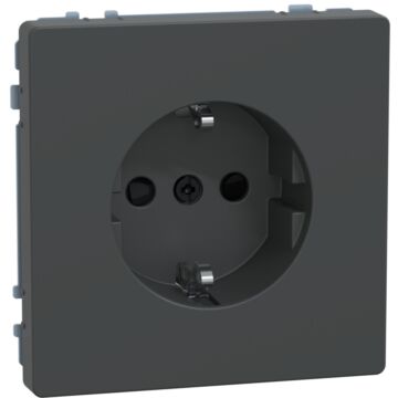 Enchufe schuko, d-life, 2p + e, 16a, conexión rápida, antracita