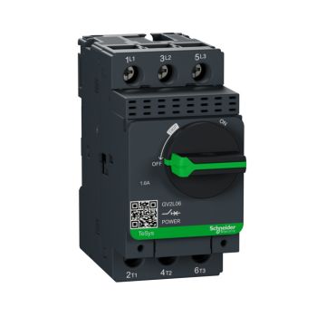 Disjuntor-motor magnético gv2l 1,6a 50ka