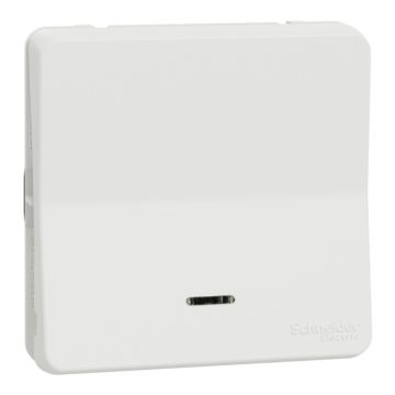 Mureva styl, mecanismo, 1 polo, 2 vías, electromecánico, 10ax, led, ip55, blanco