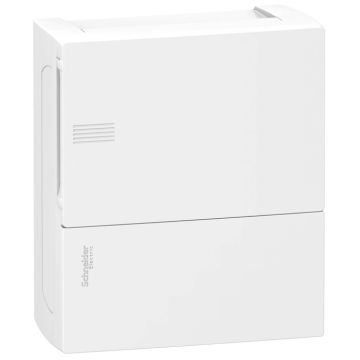 Resi9 mp - caja de distribución - superficie - 1 fila - 8 mód. - puerta blanca
