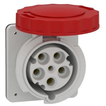 Pratika industrial socket - 63 a - 3p + n + e - 380...415 v ac - ip67