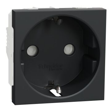 New unica, enchufe 2p+e, 16a, schuko, conexión por tornillos, antracita